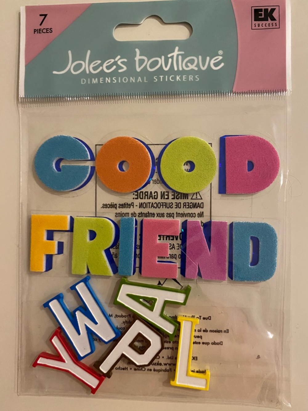 NWT Jolee's Boutique My Pal / Friends Scrapbooking Stickers